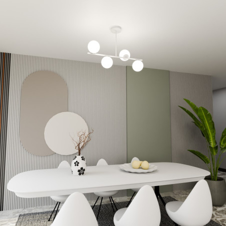 Lampa sufitowa  BIOR 4 WHITE 1021/4 EMIBIG