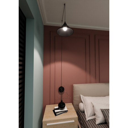 Lampa wisząca ABRAMO 1 BLACK 160/1 EMIBIG