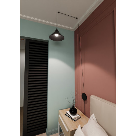 Lampa wisząca ABRAMO 1 BLACK 160/1 EMIBIG