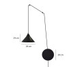 Lampa wisząca ABRAMO 1 BLACK 160/1 EMIBIG