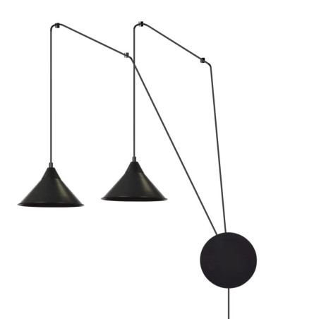 Lampa wisząca ABRAMO 2 BLACK 160/2 EMIBIG