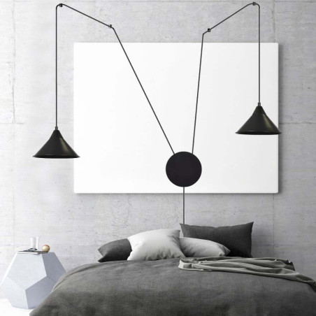 Lampa wisząca ABRAMO 2 BLACK 160/2 EMIBIG