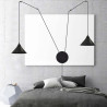 Lampa wisząca ABRAMO 2 BLACK 160/2 EMIBIG