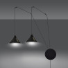 Lampa wisząca ABRAMO 2 BLACK 160/2 EMIBIG
