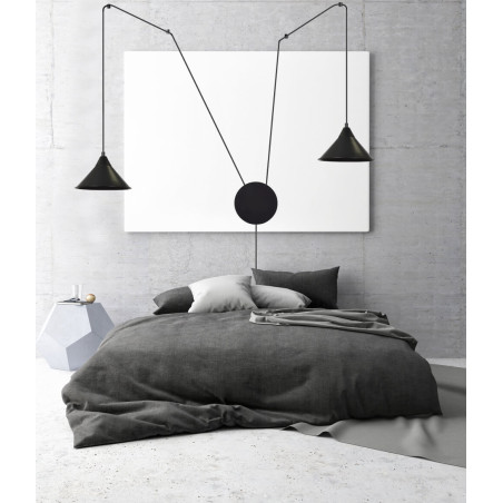 Lampa wisząca ABRAMO 2 BLACK 160/2 EMIBIG