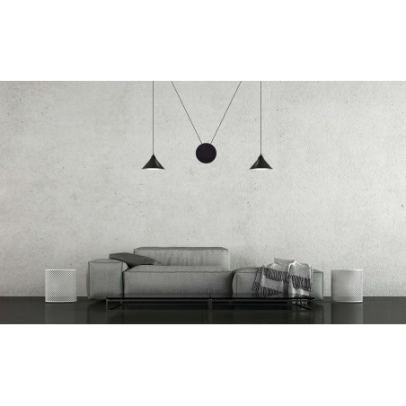 Lampa wisząca ABRAMO 2 BLACK 160/2 EMIBIG