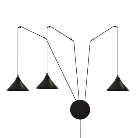 Lampa wisząca ABRAMO 3 BLACK 160/3 EMIBIG