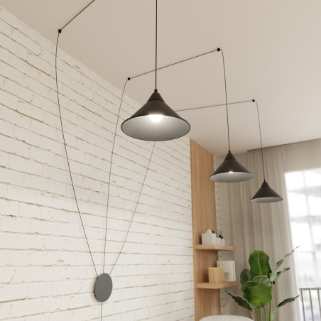 Lampa wisząca ABRAMO 3 BLACK 160/3 EMIBIG