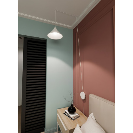Lampa wisząca ABRAMO 1 WHITE 159/1 EMIBIG