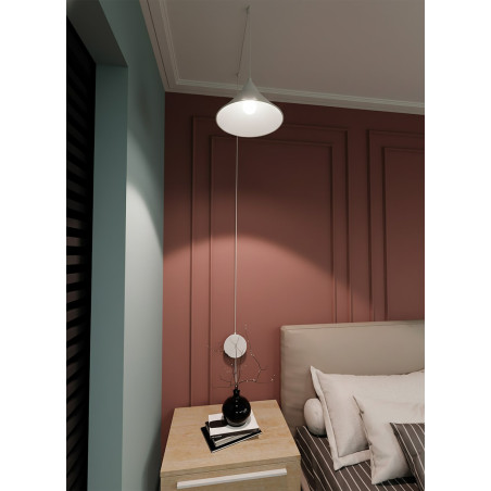 Lampa wisząca ABRAMO 1 WHITE 159/1 EMIBIG