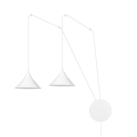 Lampa wisząca ABRAMO 2 WHITE 159/2 EMIBIG
