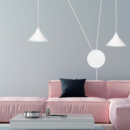 Lampa wisząca ABRAMO 2 WHITE 159/2 EMIBIG