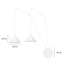 Lampa wisząca ABRAMO 2 WHITE 159/2 EMIBIG