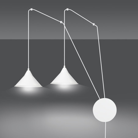 Lampa wisząca ABRAMO 2 WHITE 159/2 EMIBIG