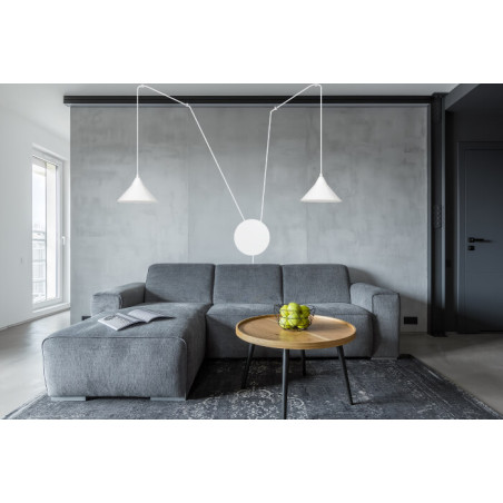 Lampa wisząca ABRAMO 2 WHITE 159/2 EMIBIG