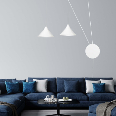 Lampa wisząca ABRAMO 2 WHITE 159/2 EMIBIG