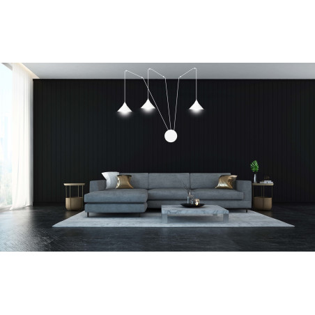Lampa wisząca ABRAMO 3 WHITE 159/3 EMIBIG