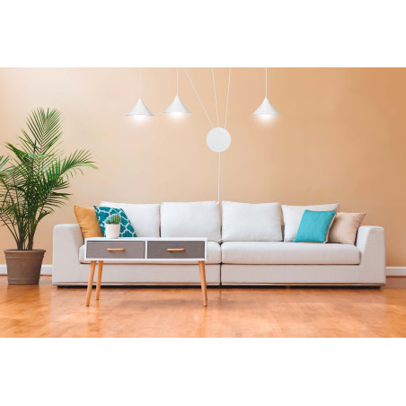 Lampa wisząca ABRAMO 3 WHITE 159/3 EMIBIG
