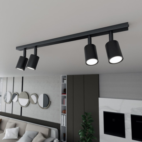 Lampa sufitowa FLASH 4 BLACK 1312/4 EMIBIG