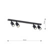 Lampa sufitowa FLASH 4 BLACK 1312/4 EMIBIG