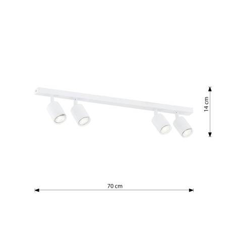 Lampa sufitowa FLASH 4 WHITE 1313/4 EMIBIG