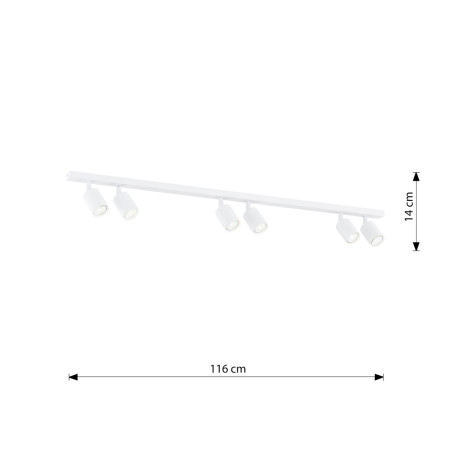 Lampa sufitowa FLASH 6 WHITE 1313/6 EMIBIG