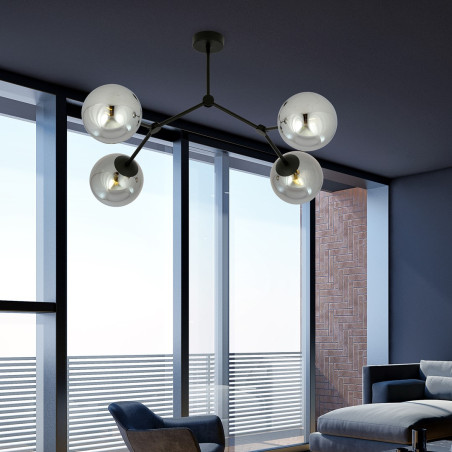 Lampa sufitowa  SPACE 4 BLACK/GRAFIT 1134/4 EMIBIG