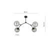 Lampa sufitowa  SPACE 4 BLACK/GRAFIT 1134/4 EMIBIG