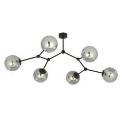 Lampa sufitowa  SPACE 6 BLACK/GRAFIT 1134/6 EMIBIG
