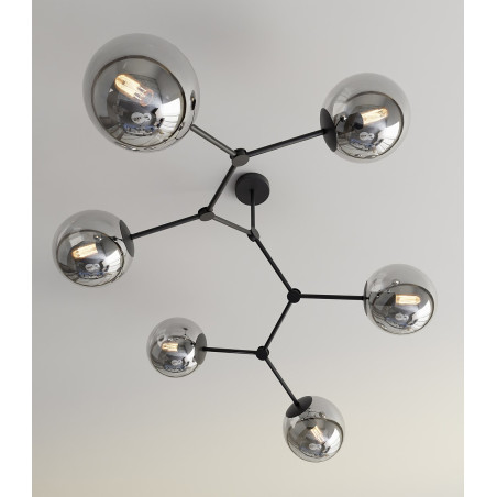 Lampa sufitowa  SPACE 6 BLACK/GRAFIT 1134/6 EMIBIG