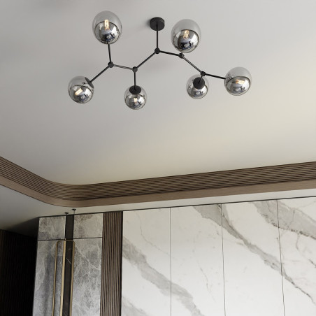 Lampa sufitowa  SPACE 6 BLACK/GRAFIT 1134/6 EMIBIG