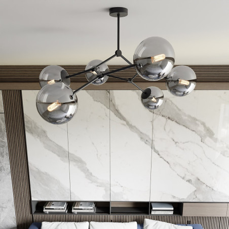 Lampa sufitowa  SPACE 6 BLACK/GRAFIT 1134/6 EMIBIG