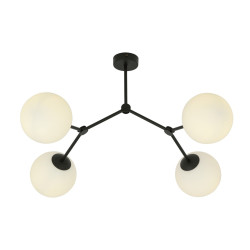 Lampa sufitowa  SPACE 4 BLACK/OPAL 1133/4 EMIBIG