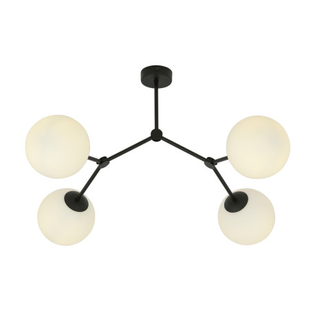 Lampa sufitowa  SPACE 4 BLACK/OPAL 1133/4 EMIBIG