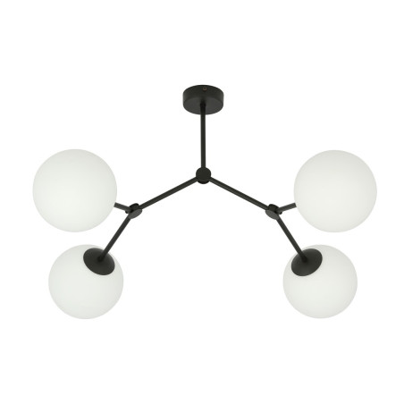 Lampa sufitowa  SPACE 4 BLACK/OPAL 1133/4 EMIBIG