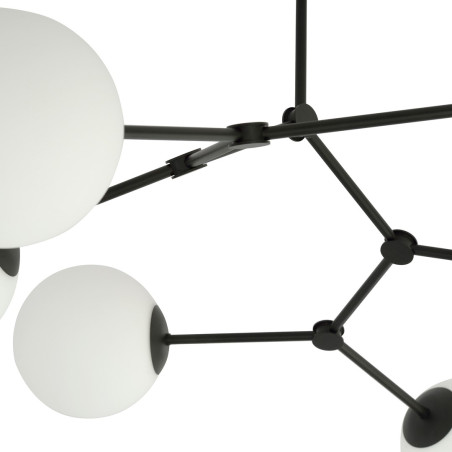 Lampa sufitowa  SPACE 4 BLACK/OPAL 1133/4 EMIBIG