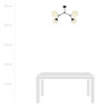 Lampa sufitowa  SPACE 4 BLACK/OPAL 1133/4 EMIBIG