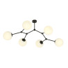 Lampa sufitowa  SPACE 6 BLACK/OPAL 1133/6 EMIBIG