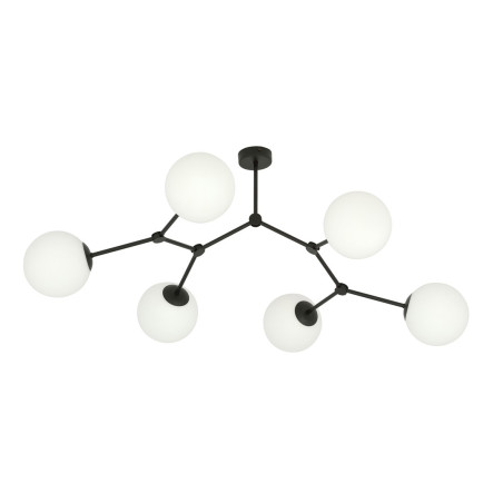 Lampa sufitowa  SPACE 6 BLACK/OPAL 1133/6 EMIBIG