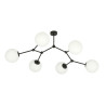 Lampa sufitowa  SPACE 6 BLACK/OPAL 1133/6 EMIBIG