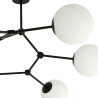 Lampa sufitowa  SPACE 6 BLACK/OPAL 1133/6 EMIBIG