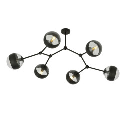 Lampa sufitowa  SPACE 6 BLACK/STRIPE 1135/6 EMIBIG