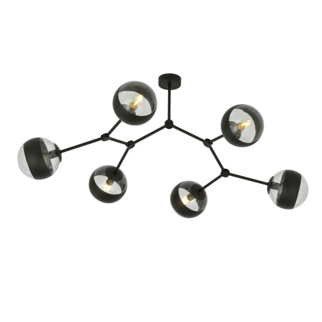 Lampa sufitowa  SPACE 6 BLACK/STRIPE 1135/6 EMIBIG