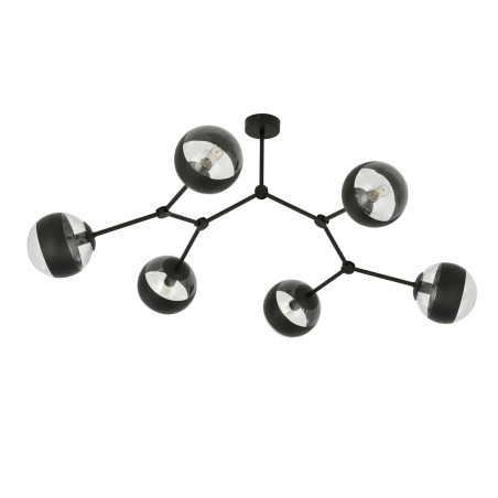 Lampa sufitowa  SPACE 6 BLACK/STRIPE 1135/6 EMIBIG