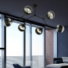 Lampa sufitowa  SPACE 6 BLACK/STRIPE 1135/6 EMIBIG