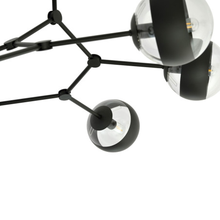 Lampa sufitowa  SPACE 6 BLACK/STRIPE 1135/6 EMIBIG