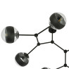Lampa sufitowa  SPACE 6 BLACK/STRIPE 1135/6 EMIBIG