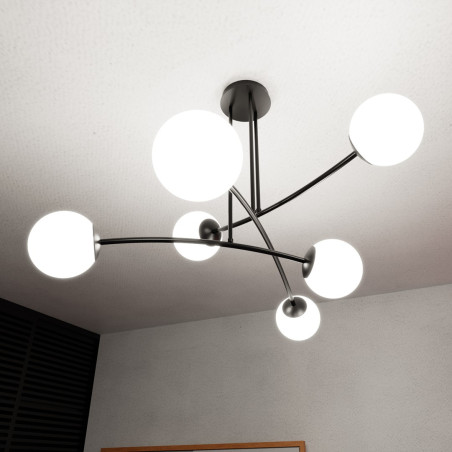Lampa sufitowa  HALLDOR 6 BLACK 1024/6 EMIBIG