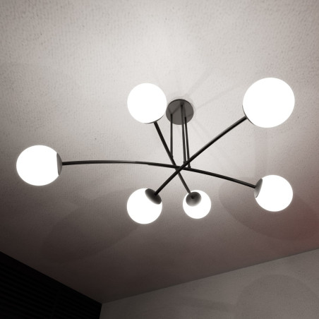Lampa sufitowa  HALLDOR 6 BLACK 1024/6 EMIBIG