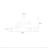 Lampa sufitowa  HALLDOR 6 WHITE 1025/6 EMIBIG